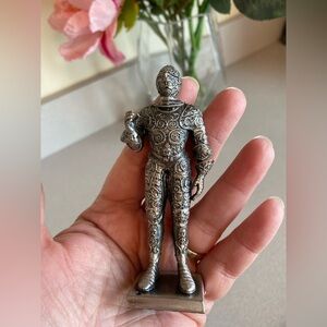 Medieval Pewter Knight Figurine